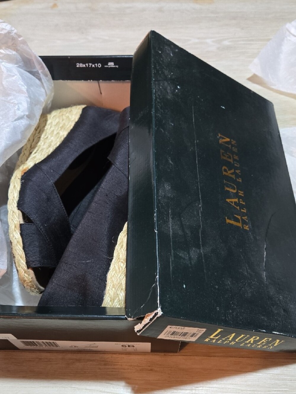 Lauren Ralph Lauren Black Cecilia Wedge Shoes. Sz6B.